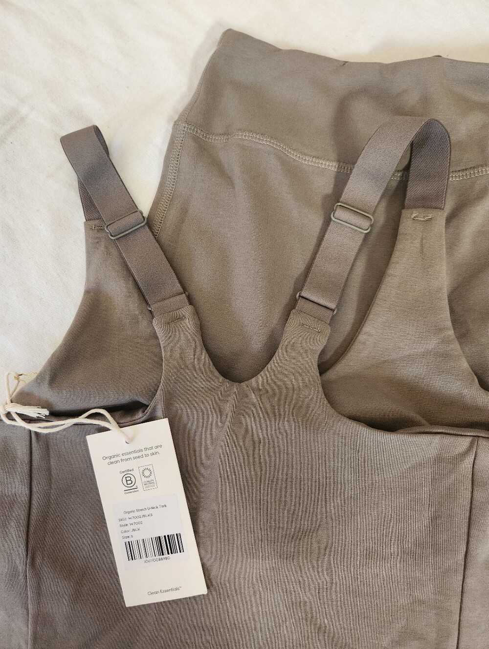 NWT Mate The Label Organic Stretch U-Neck Tank & Organic Bootcut Pants Set - Picture 6 of 11